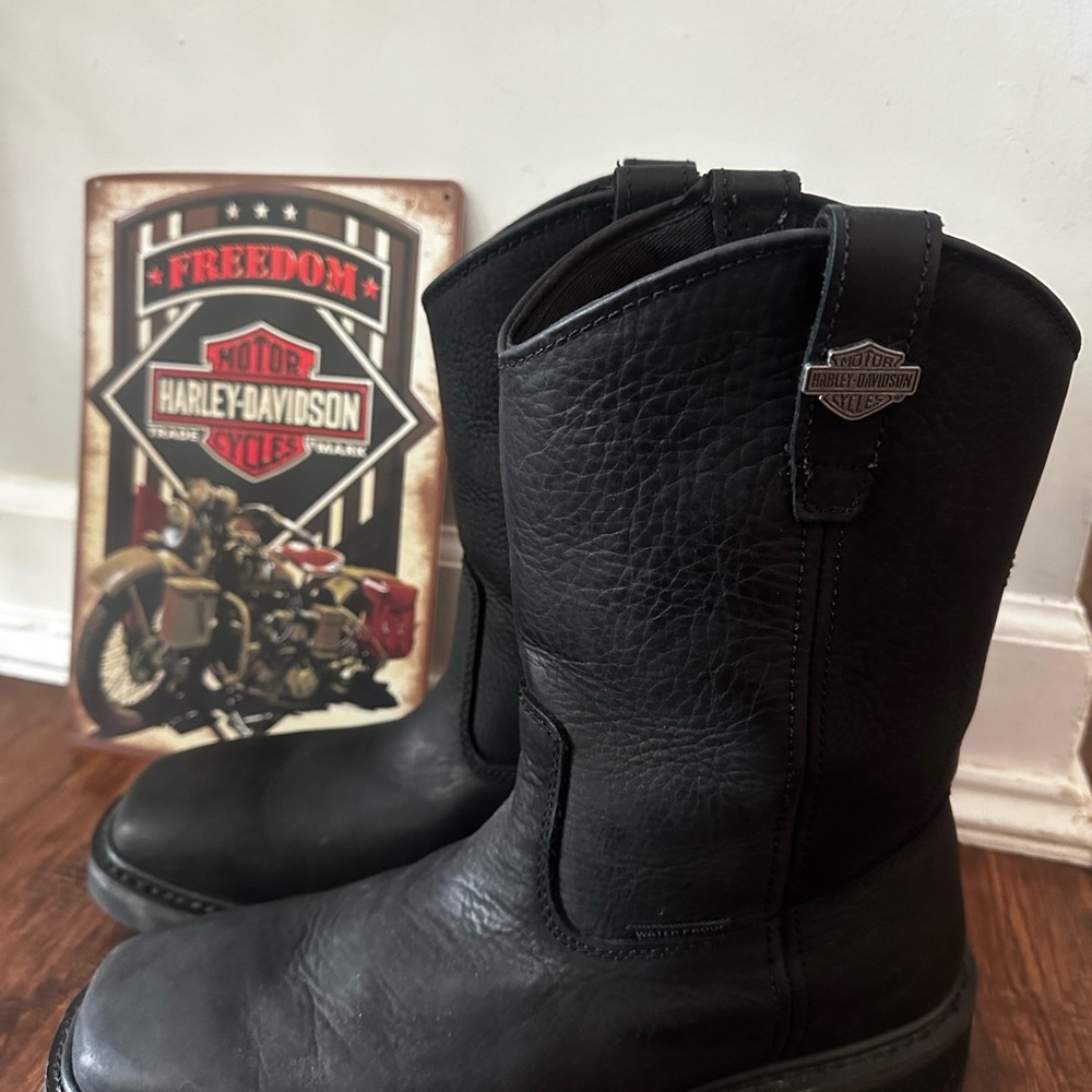Harley-Davidson Altman 10-Inch Waterproof Motorcycle Boots D93561 SIZE 9